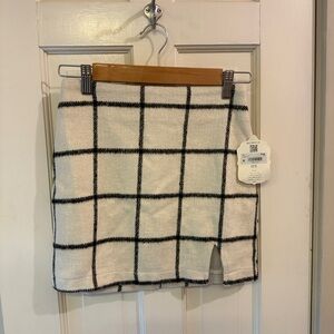 Altar’d State Black and White Plaid Skirt